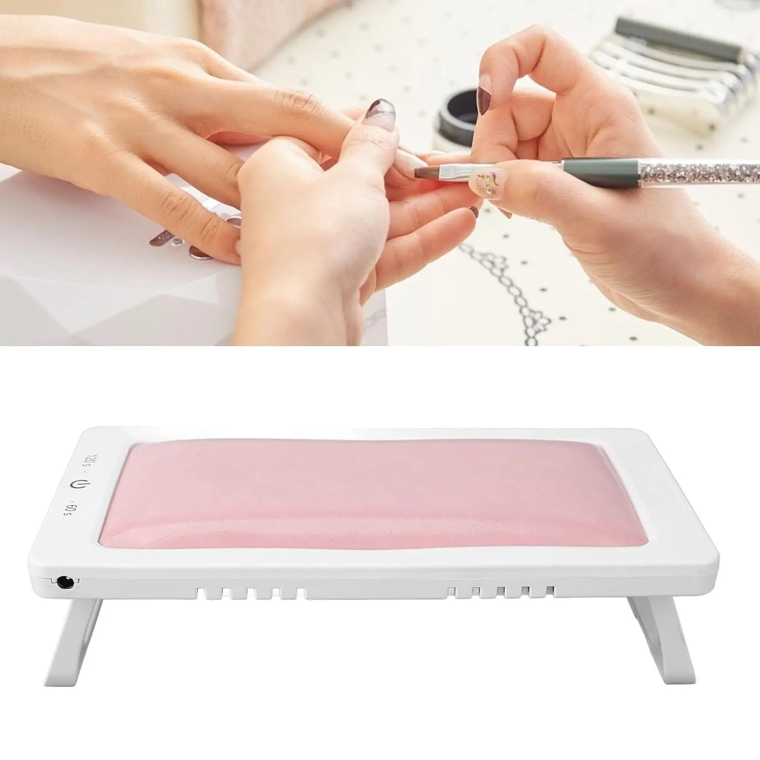 LINMANDA UV Led مسمار مصباح مع وسادة اليد الجلدية طوي تجفيف مصباح المنزل استخدام مسمار مصباح لتجفيف البولندية الورنيش مع كابل يو اس بي