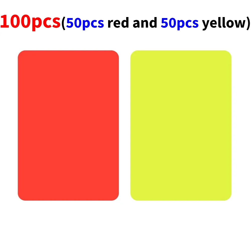 2-100 Stuks Rode Gele Kaart Multifunctionele 3.2X4.3Inch Voetbal Scheidsrechter Rode Kaarten Voor Voetbalwedstrijd Training Scheidsrechter Accessoires Hot