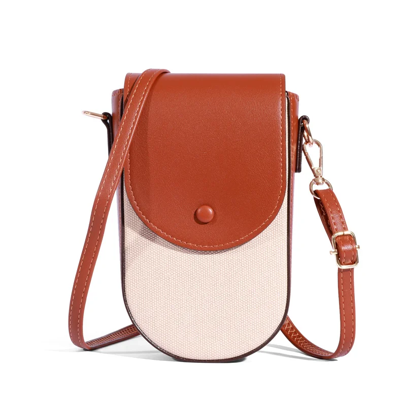 new vertical phone bag with sail fabric pattern simplesingle shoulder crossbody bag multifunctional wallet card bag small bag