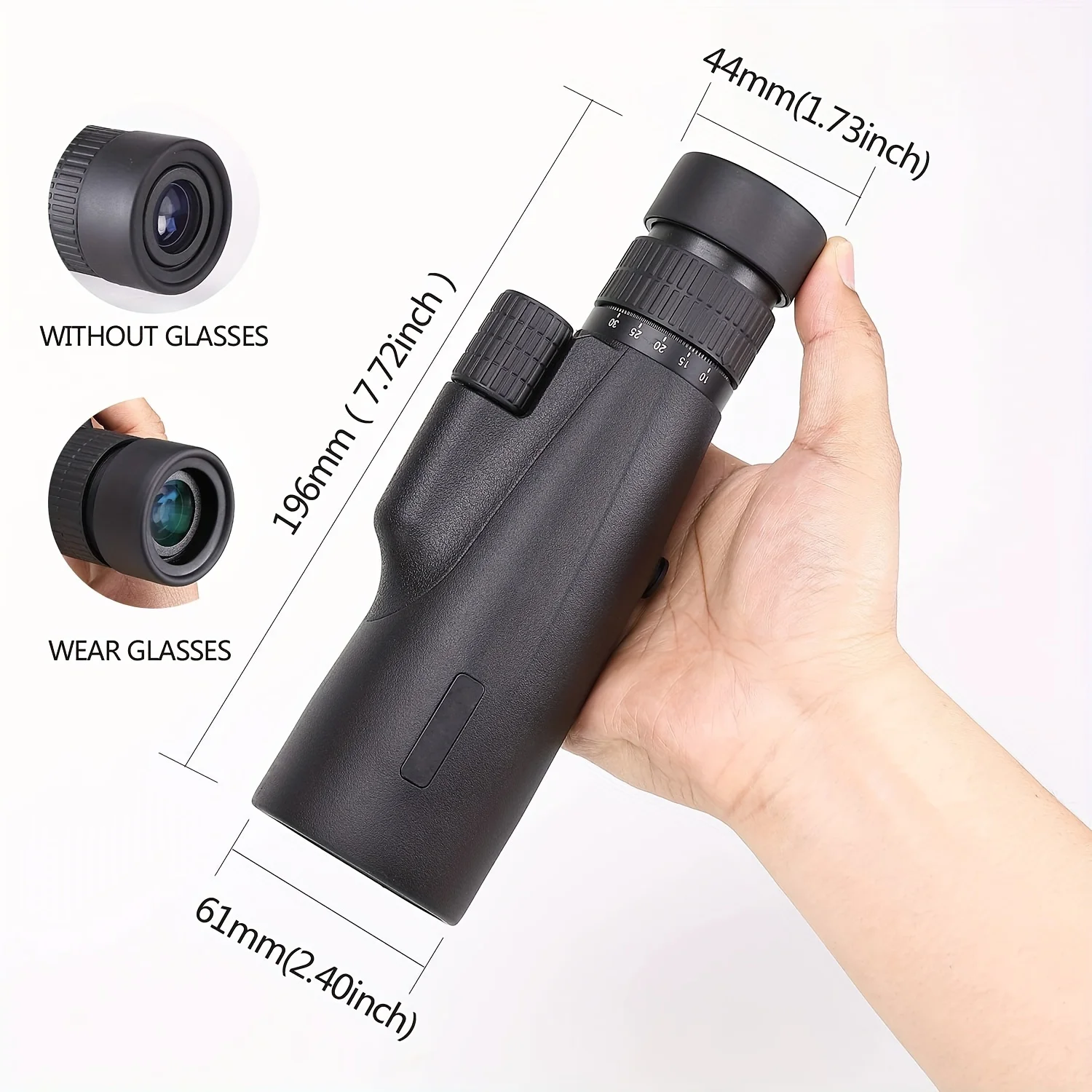 10-30x50mm Monocular Telescope Stepless Zooming Long Range Bak4 Prism Telescope for Hunting Outdoor Camping Adventure Exploring