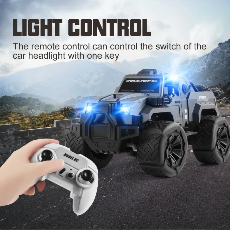 Игрушечный автомобиль Kawaii, забавный подарок-обновление 1:16, высокоскоростные внедорожные радиоуправляемые автомобили для восхождения, радиоуправляемый грузовик с спреем для крыльев, игрушки для мальчиков, грузовик-монстр