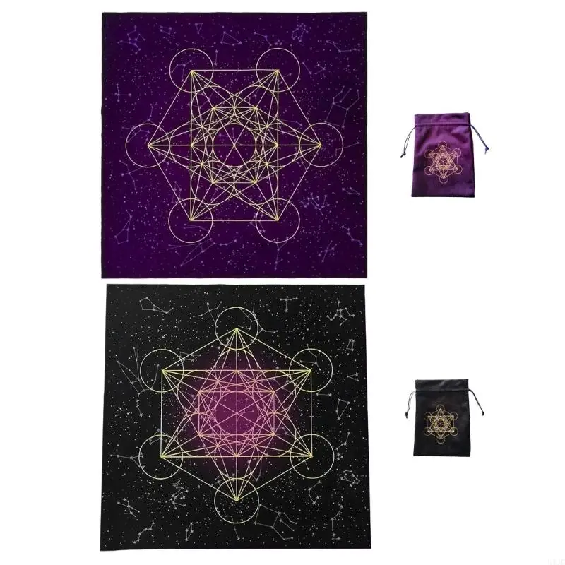 U1JC Divination Tablecloth Board Game Card Bag Back Толстая бархатная планка для карт для игры на салфет