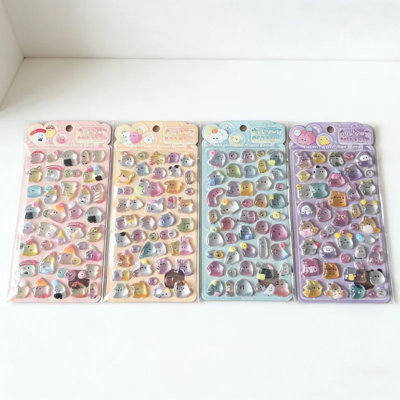 1개/4개 일본 스타일 유령 3D 입체 스티커 스크랩북 DIY 저널 귀여운 문구류 학교 스티커 장식에 완벽