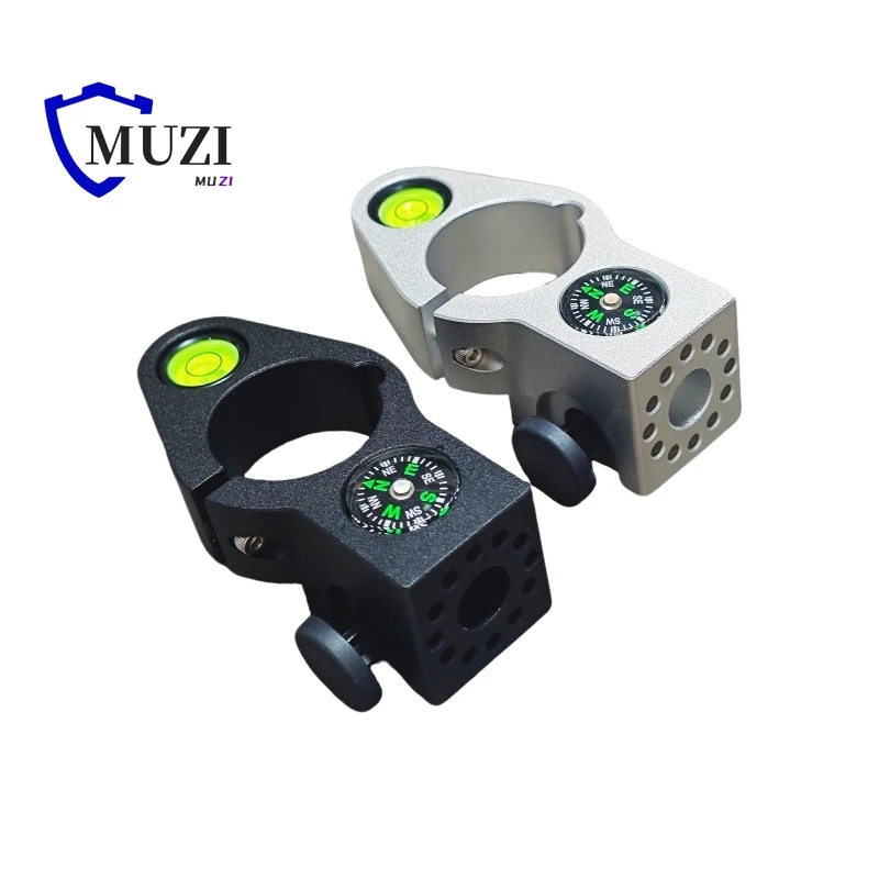Universal GNSS GPS Range Pole Cradle Bracket Clamp level bubble with Compass for Diameter 32mm survey Center Pole Holder Mount