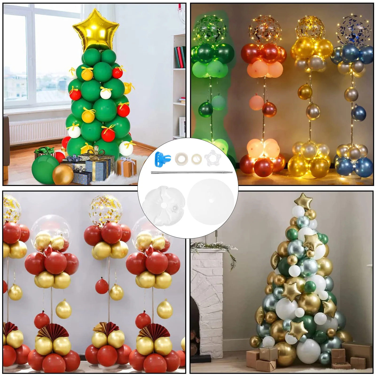 

Balloon Stand Kit Adjustable Height Metal Telescopic Pole Easy Setup Party Decor Balloon Tower Stand Reusable Party Supplies