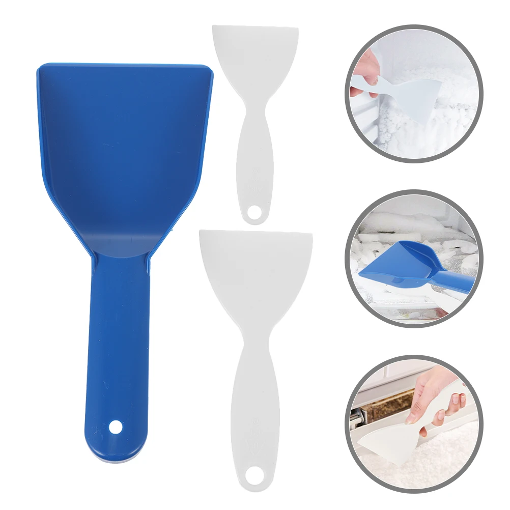 

3 шт. набор скребков для льда, средство для удаления снега для лобового стекла автомобиля, морозильной камеры, холодильника, очиститель от мороза, портативный инструмент, скребок для льда