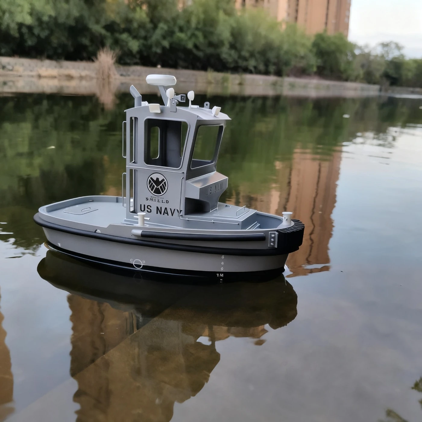 

RC Корабли 31 см Двунаправленный бесщеточный ESC Beaver Пульт дистанционного управления TugBoat Смола 3D-печатный формовочный RC Schiffe Модель Комплект Корабль Игрушка