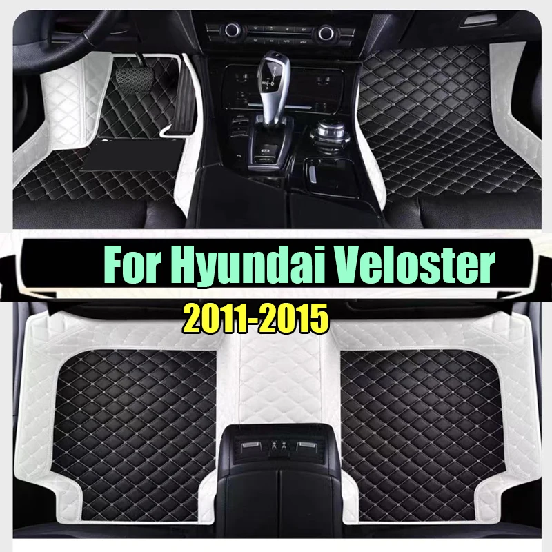 

Leather Car Floor mats For Hyundai Veloster 2015 2014 2013 2012 2011 Carpets Rugs Pads Interior Parts Accessories