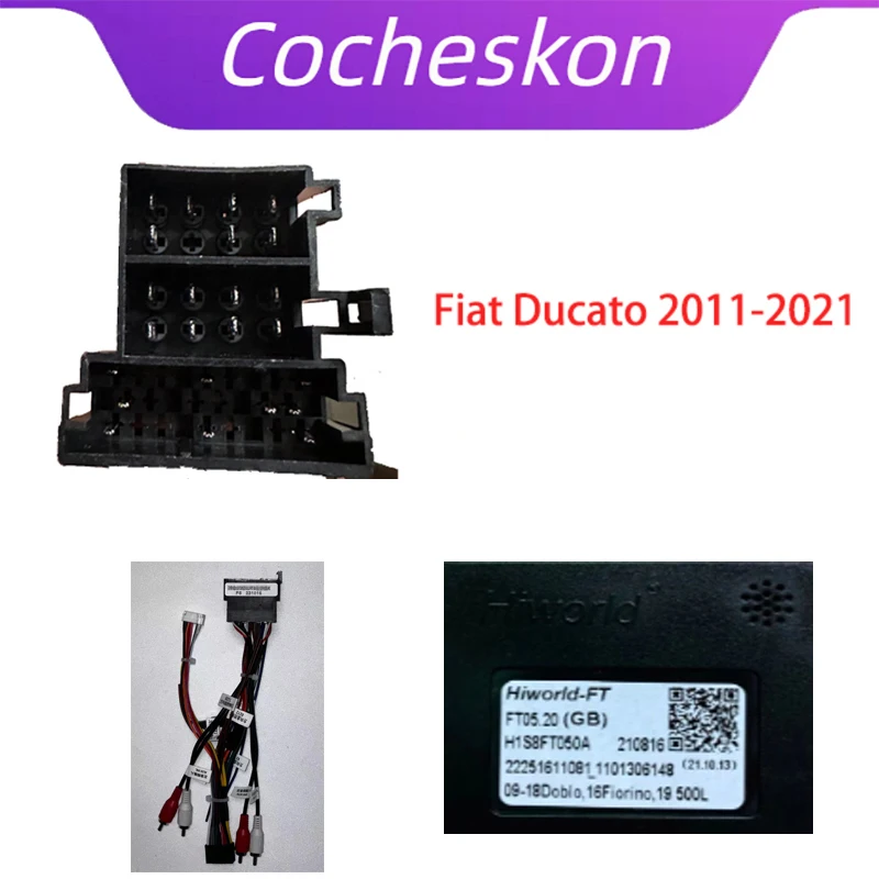 

Cocheskon Car 16pin Wiring Harness Adapter Canbus Box Decoder For Fiat Ducato 2010-2021 Hiworld FT05.20 Can bus