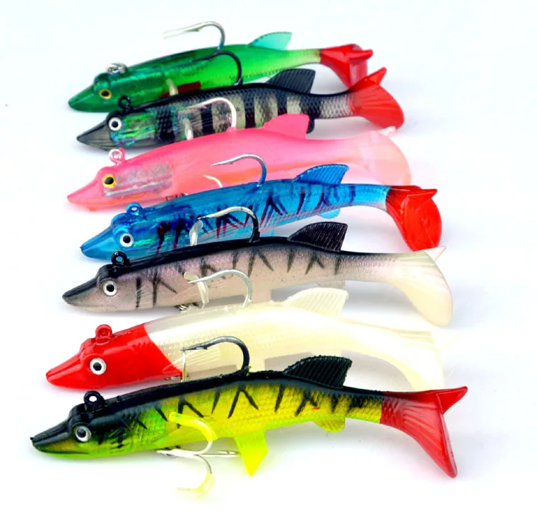 Fishing Soft Lure Lead Fish Jig Head Worm Bait 18g 27g 33g 3D Eye Artificial Sardine Lures 1 Piece Sale