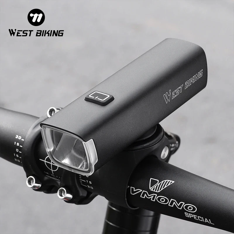 

WEST BIKING Bike Light Rainproof Smart Vibration Induction LED Front Lamp Headlight Aluminum Ultralight Flashlight Bicycle Light