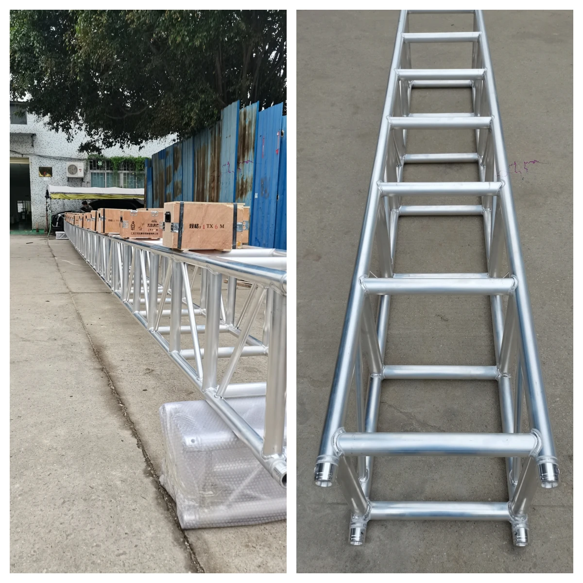 Best Quality 520mm Aluminium Ground Support Truss System Square DJ Light Truss For Concert