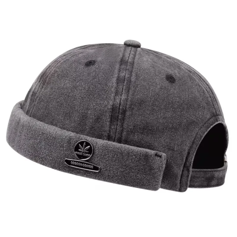 Maple Leaf Round Logo Hooded Landlord Hat, Breathable Windproof Autumn Sports Cap, Hip‑Hop Watermelon Cap for Street Outdoor