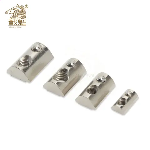 50/100PCS 프로파일 2020 시리즈 알루미늄 프로파일 그루브 6이 있는 알루미늄 압출용 볼이 있는 스프링 T-너트의 M3 M4 M5 M6 롤