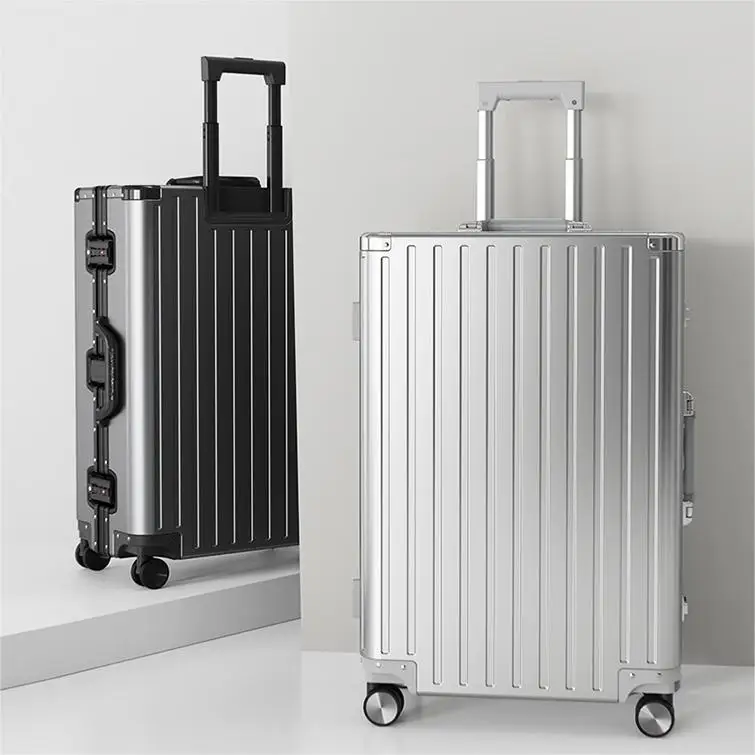 Luggage Carry On Luggage Suitcases Sets Custom Suitcase Hot Sale Aluminum 20/24/28 Inch Spinner Unisex 210D Polyester Fabric 803