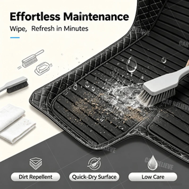 For VW Golf 4 1999~2003, simple and luxurious imitation PU leather car mats, durable, stain resistant, easy to clean, easy to in