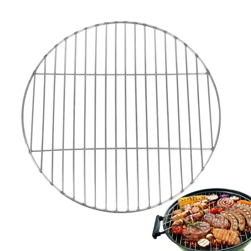 

Stainless Steel Grill Grate BBQ Grill Net Round Rack Stainless Steel Baking Tray For Outdoor Beach Backyard Picnic Garden
