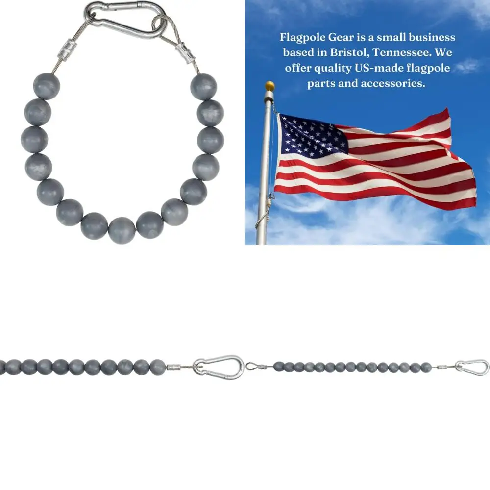 

Stainless Steel Beaded Retainer Ring for Internal Halyard Systems - Flagpole Attachment to Secure Flag Close to Mast