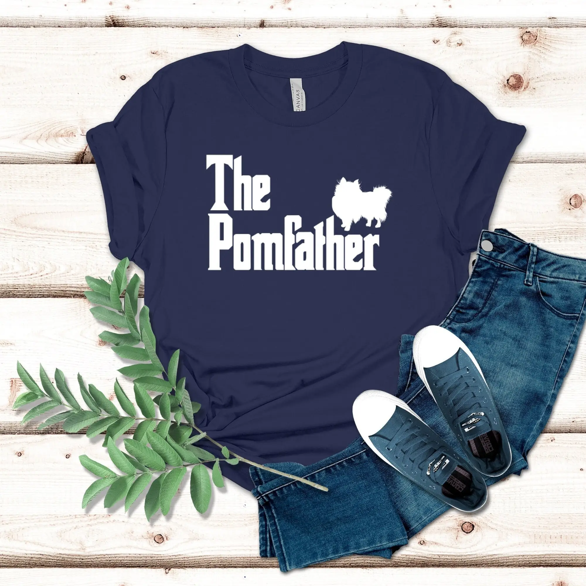 The Pomfather T Shirt For Dog Papa Animal Lover Pomeranian Boo Pet