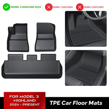 Para Tesla Model 3 Highland 2024 alfombrilla TPE alfombra impermeable resistente a la intemperie alfombrillas para pies