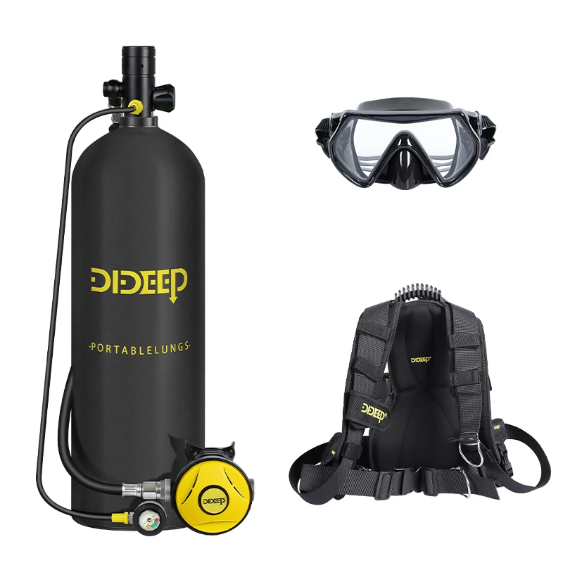 DIDEEP-Kit Aparelho de Respiração Portátil, Equipamento de Mergulho, Rebreather, 4L, X7000