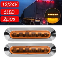 2PCS 6LED Truck Side Light Emergency Lorry Trailer Marker Lights 12V-24V Indicator Warning Lamp Signal Led Light Car Lamp