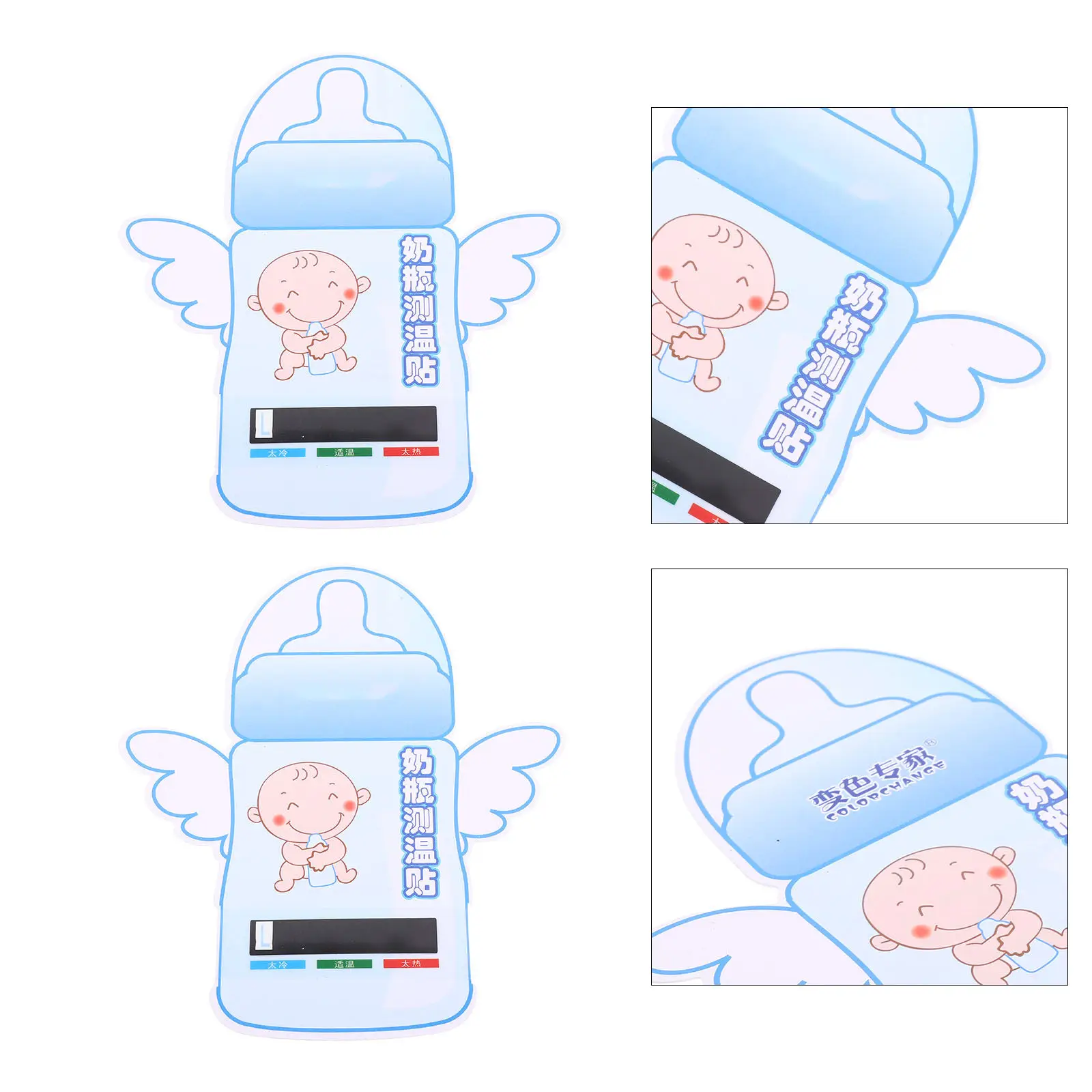 6Pcs Infant Bath Temperature Thermometer Sticker Baby Water Temp Gauge Quick Read Safe Bath Monitor Thermometer Sticker for Kids