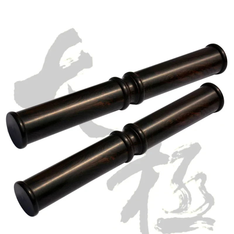 

Natural Polished Smooth Not Paint Tai Chi Stick Ebony Tai Chi Ruler Hard Wood Diameter 50mm Length 34CM 800G