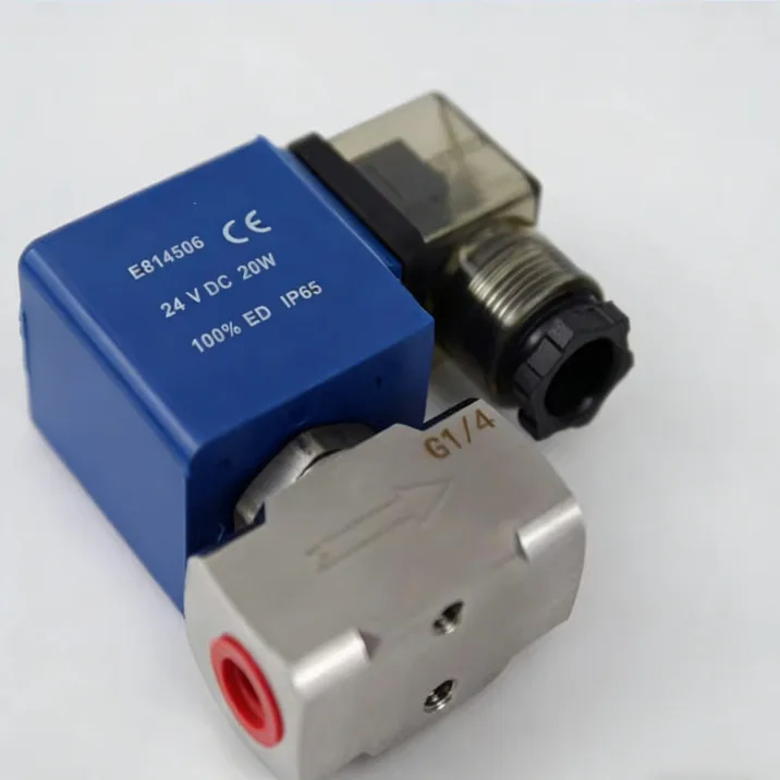 12MPa High Pressure Stainless Steel Solenoid Valve, Normally Closed Piston Type for Water & Gas, 2/3/4 Minute Ports
