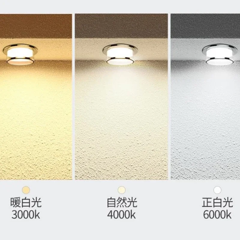 Golden Silver Crystal Recessed Ceiling Downlight Lamp Led Lights 7W Spot Lights Fixtures Indoor Lighting