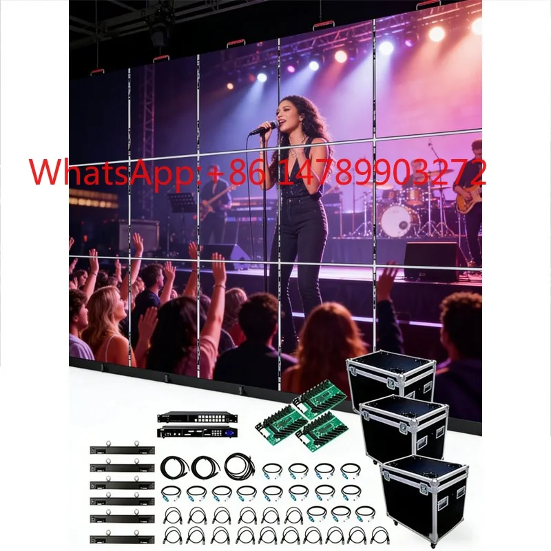 

P4.81 LED Video Wall HD Refresh IP65 Waterproof Portable Outdoor Rental Screen for Stage Wedding Live Performance Ads