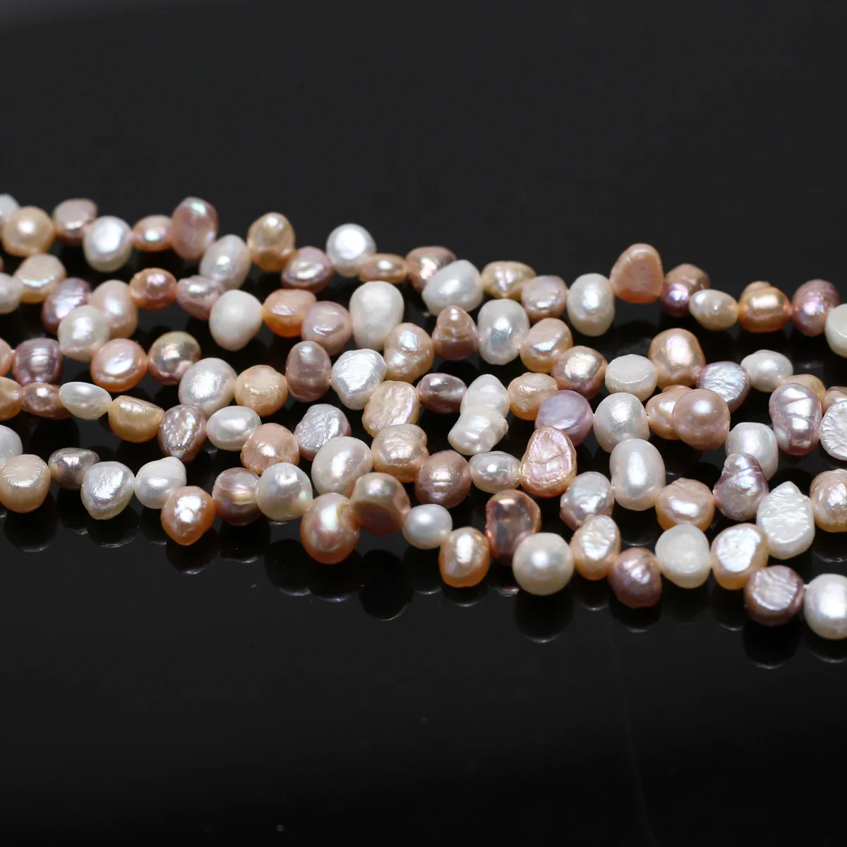

5-6mm AA Natural Freshwater Colorful Triple-Hole Pearl Bead Jewelry Make Gift DIY Necklace Bracelet Accessories Wedding Women