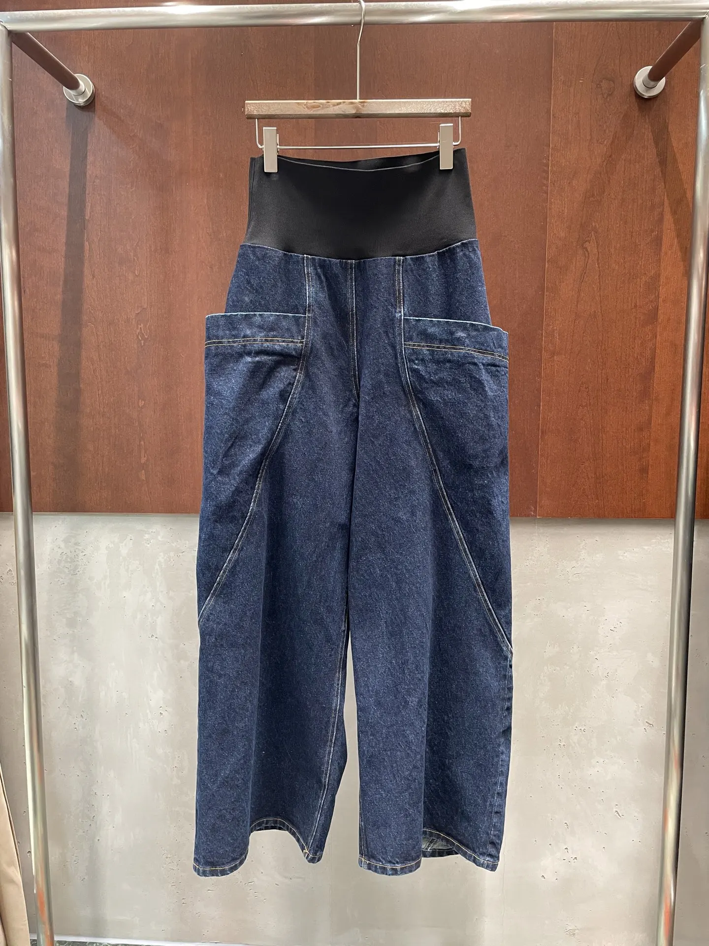 

2026ss spring luxury new women's high quality casual denim patchwork pants trouse for female jeans