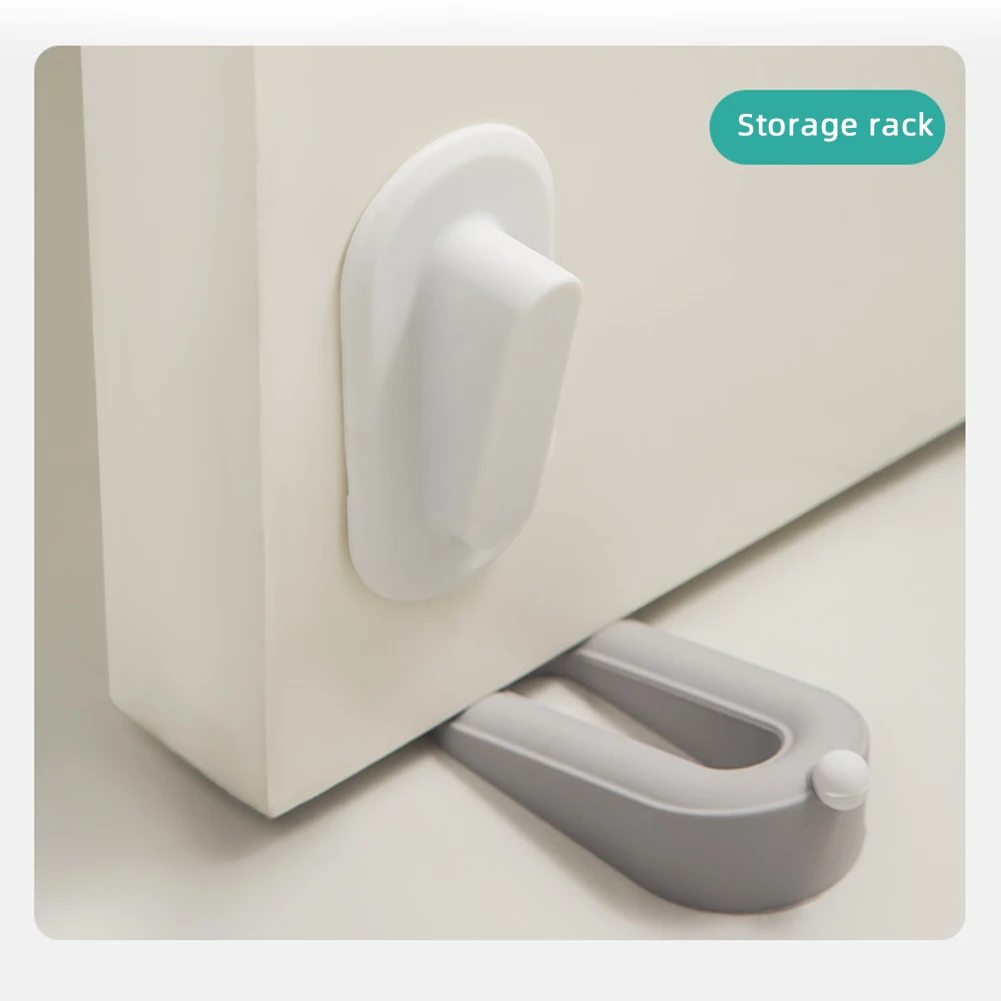 Silicone Door Stop Stoppers Block Doorstops Door Stopper Home Office Adhesive Mute Anti-Shock Door Rear Retainer