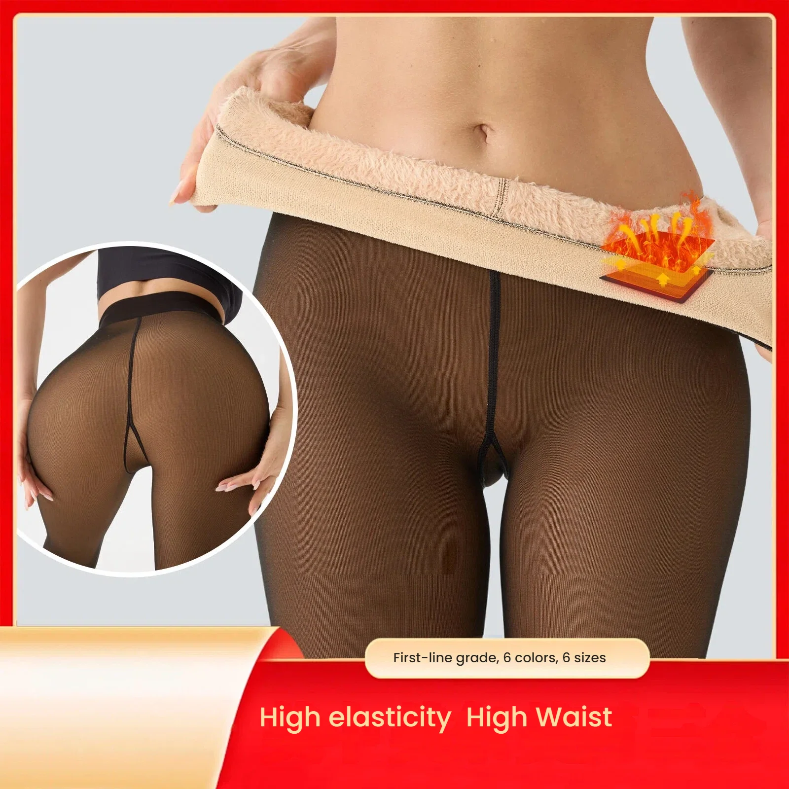 Medias térmicas de talla grande, medias cálidas, pantalones, pies, forro polar, mallas de invierno, calcetines largos Extra cálidos, pantalones, pantimedias para mujer