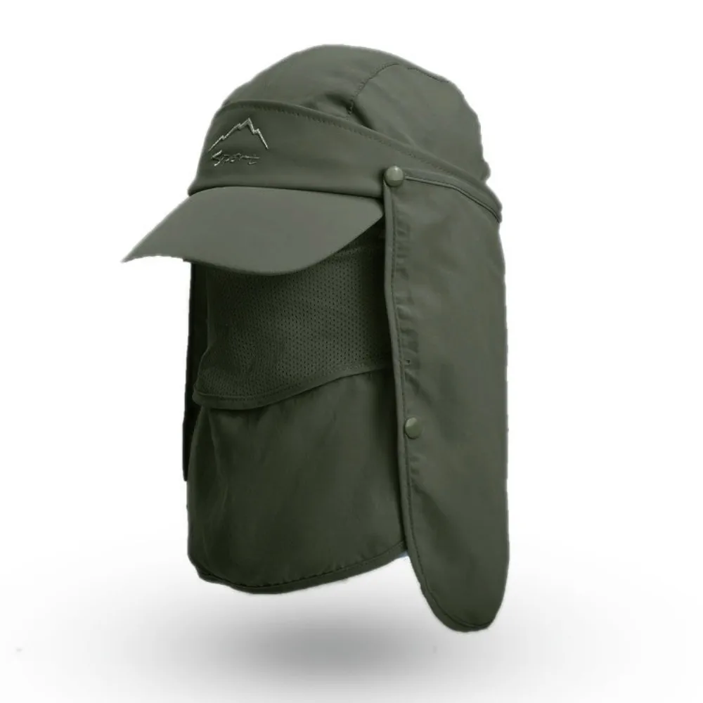 Quick Drying Summer Protective Baseball Hat Breathable Removable Fishing Sun Hat Protect Face Neck Cover Ear Flap Fisherman Cap