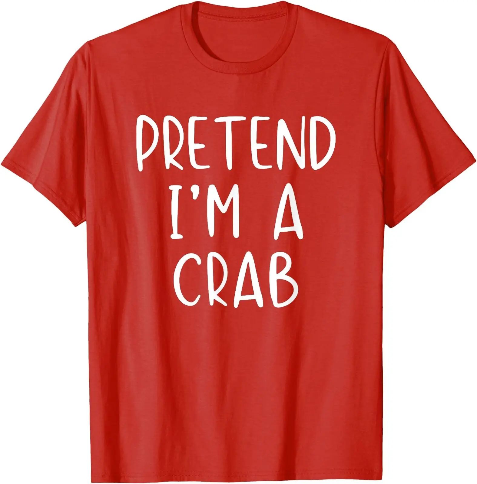 Pretend Crab Costume Halloween Lazy Easy T Shirt Men