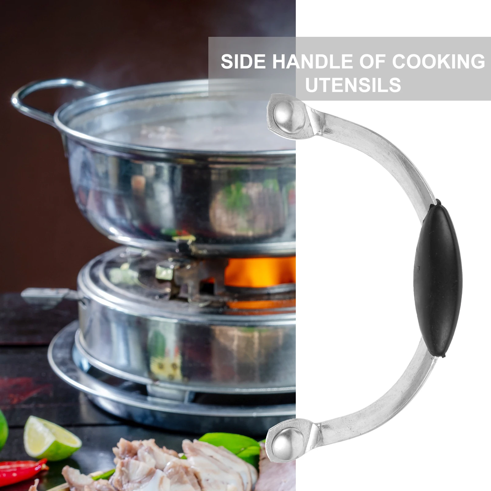 

6pcs Anti-Scald Pot Handle Replacement Removable Metal Side Handle For Steam Pot Pressure Cooker Stockpot Boiler Pan Grip