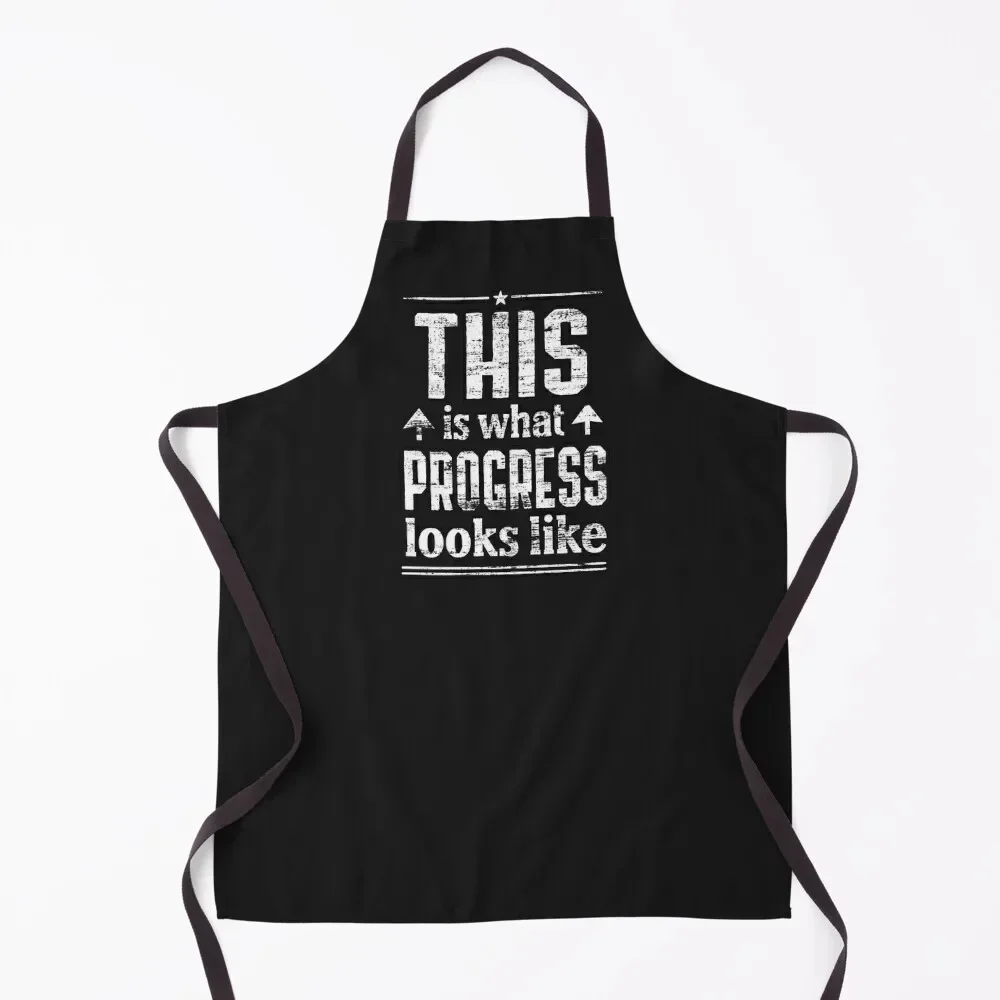 

ThisIsWhatProgressLooksLike Apron Funny Professional Barber kitchen gadgets Things For The Home Apron