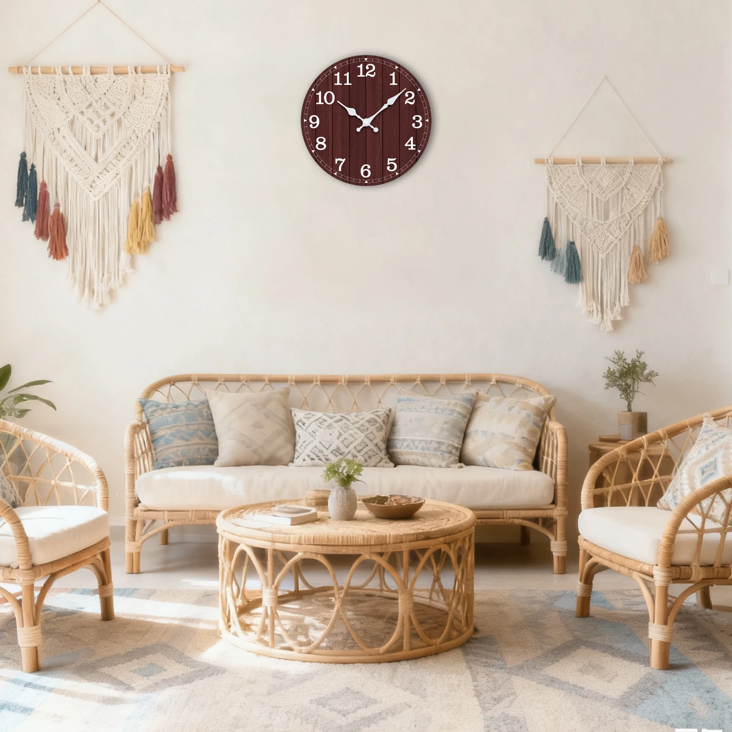 

Minimalist Wall Clock Large White Numerals Wooden Silent Quartz Clock Living Room Study Bathroom Home Decor For Holiday Gift