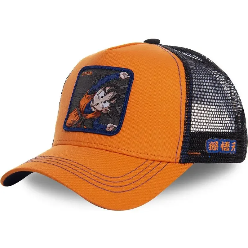 Neue Dragon Ball Son Goku Kappe Sommer Reise Schirmmütze männer Stickerei Hip-Hop Cap Stil Sonnenblende Einstellbare Trucker mesh Cap