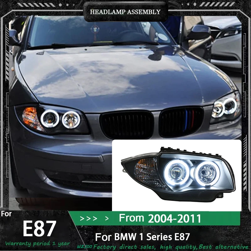 Car Lights for BMW 1 series E87 LED Headlight 2004 2005 2006 2007-2011 120i 118i DRL Signal Head Lamp Automotive Accessories