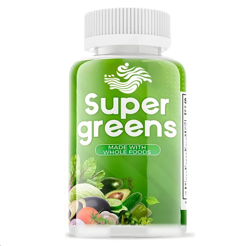 Super Vegetable Supplements, Food Vitamins and Minerals, 60 Vegetarian Capsules Suitable for Women, Men, and Children