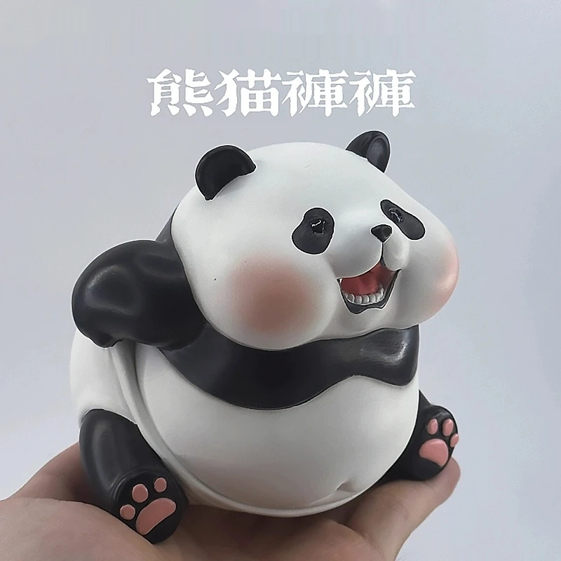 Figurka Panda Kuku Handmade, Panda na Dietie, 3. Seria, Modne Zabawki, Urocza Dekoracja na Biurko, Prezent Urodzinowy dla Fanów
