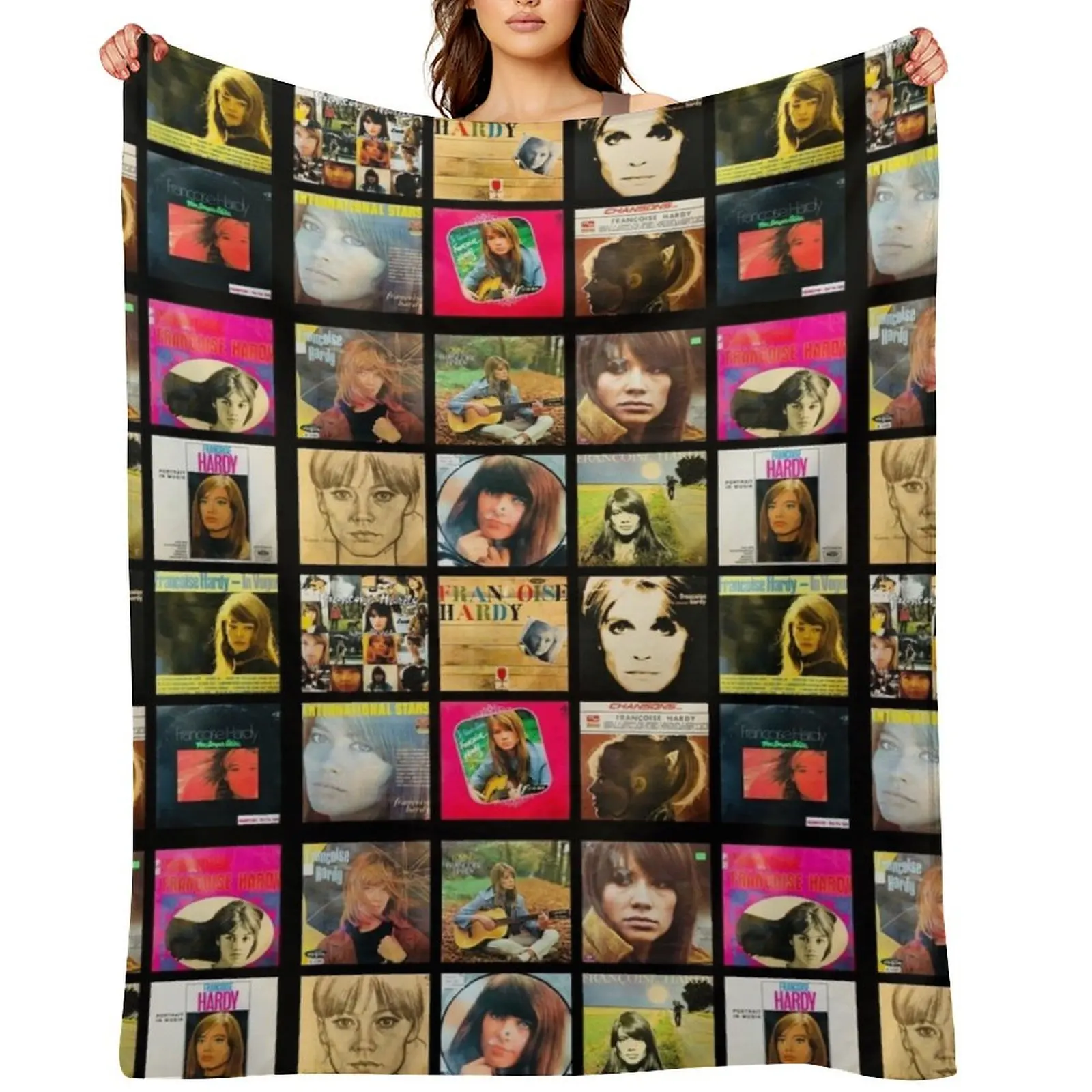 

Franoise Hardy - Albums Throw Blanket Luxury Designer Custom Sofa Quilt Stuffeds Blankets