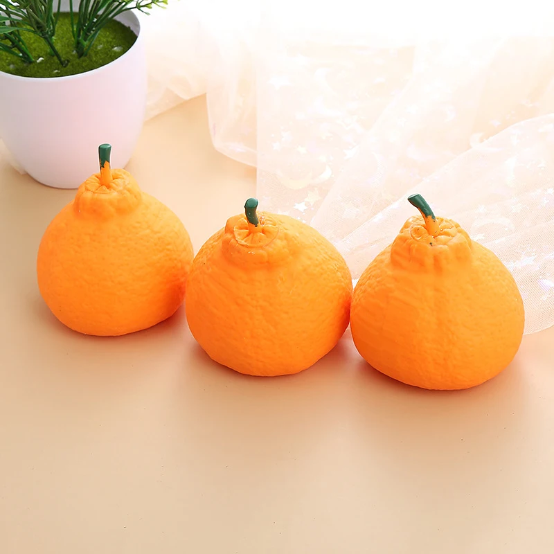 Lelijke Oranje Snufje Leuk Fruit Decompressie Vent Artefact Lastige Mini Hark Citrus Voor Kinderen Volwassenen Decompressies Speelgoed