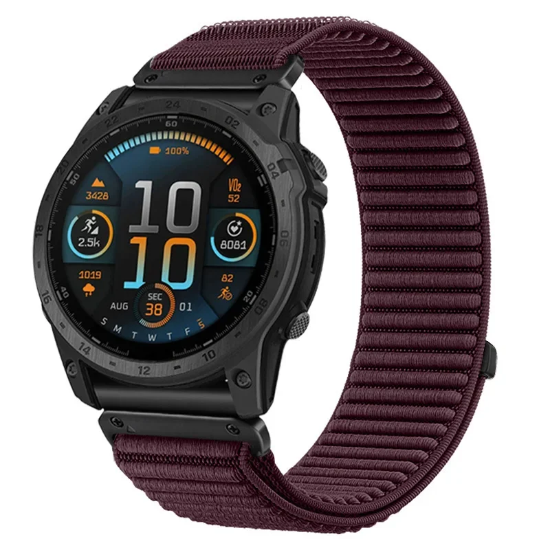 Quick Fit 26mm 22mm 20mm Geflochtenes Nylonarmband für Garmin Tactix 8/Fenix 8 E 7X 7 Pro Epix Pro/Instinct 3 für Garmin 970 965 Band – Detail 20