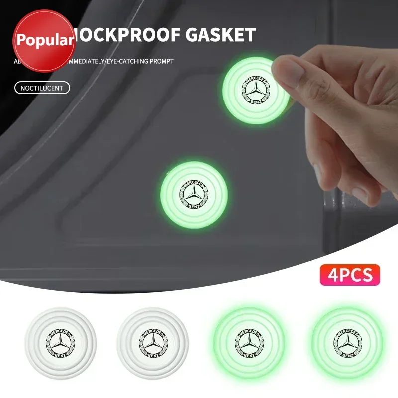 

# 1/2/4 шт. светящийся амортизатор для двери автомобиля, силиконовая противоударная накладка для Mercedes Benz Amg W204 W213 W205 W211 W212 W176 W205 W203