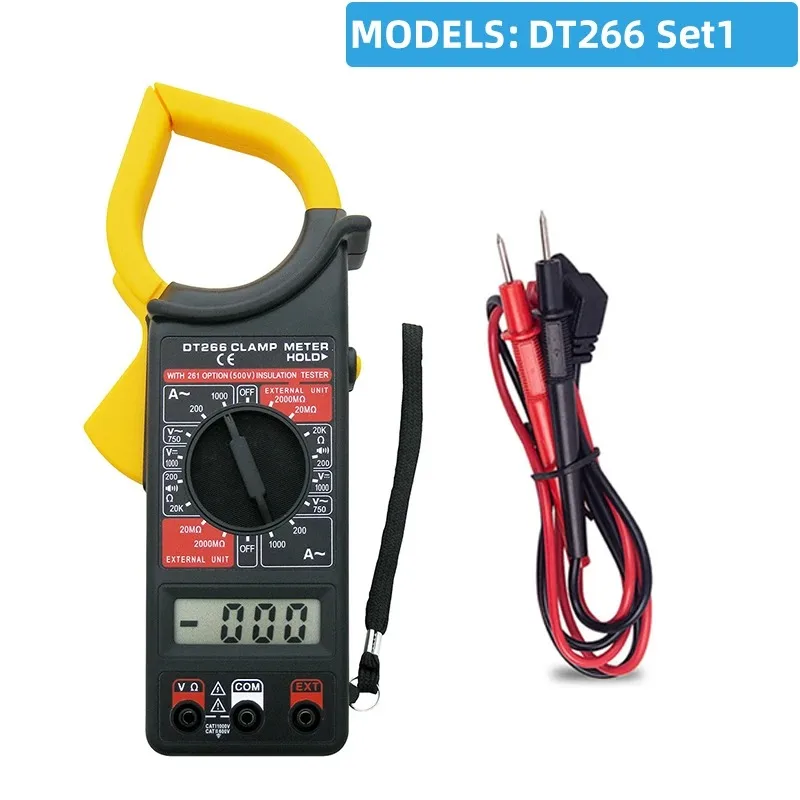 DT266 multifunction Counting Digital True RMS Professional Clamp Meter ACDC Voltage Tester Data Display Automotive Multimeter