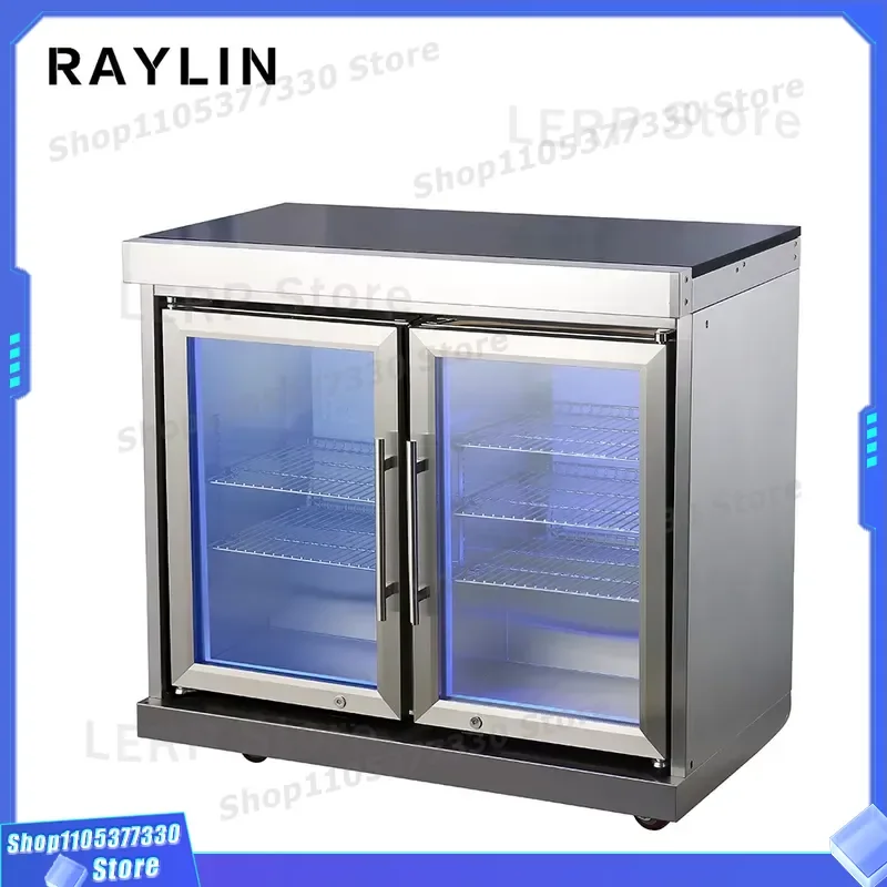 304 Stainless Steel Outdoor Kitchen Modular Frame with Gas Grill Sink Refrigerator and Cabinets Luxury Marble Countertops